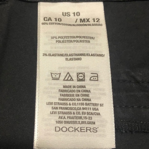DOCKERS Black Womens Shorts with Elastane Waist Size 10 - Picture 9 of 9